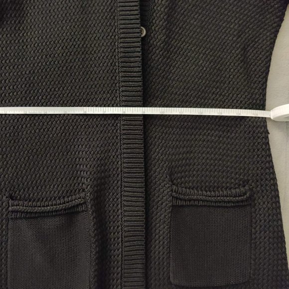 Elie Tahari Black Knit Silk/Cotton Cardigan Size Small - Picture 10 of 16